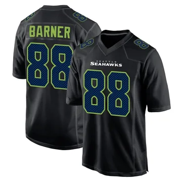 Men's Seattle Seahawks AJ Barner Black Carbon Fashion Jersey - Game