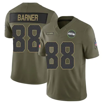 Men's Seattle Seahawks AJ Barner Olive 2025 Salute to Service Jersey - Limited
