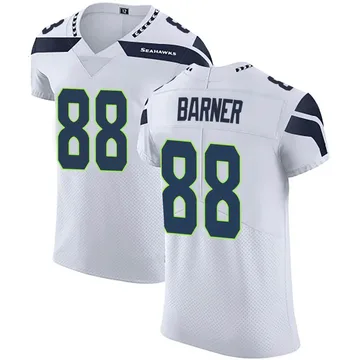 Men's Nike Seattle Seahawks AJ Barner White Vapor Untouchable Jersey - Elite