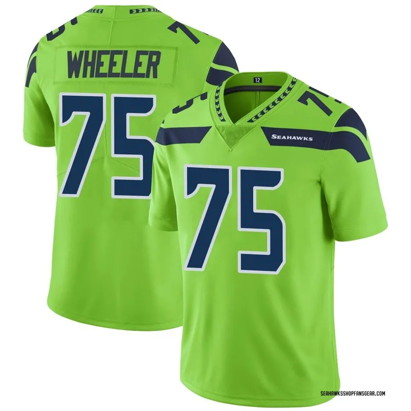 Men's Nike Seattle Seahawks Chad Wheeler Green Color Rush ...