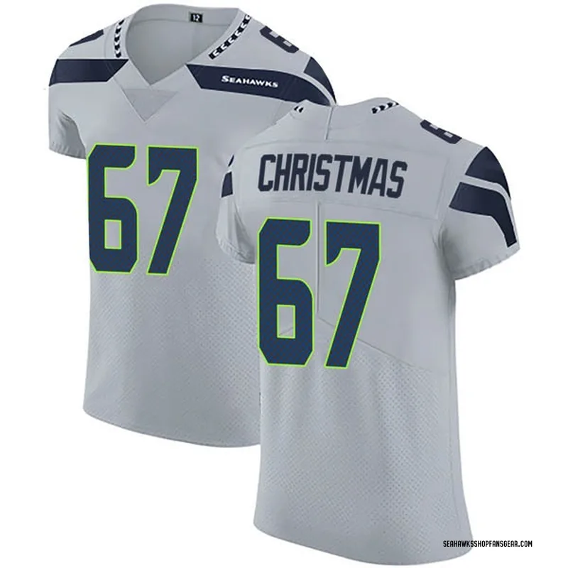 Men's Nike Seattle Seahawks Demarcus Christmas Gray Alternate Vapor