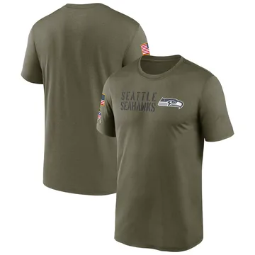 Men's Nike Seattle Seahawks Olive 2022 Salute to Service Team T-Shirt - Legend