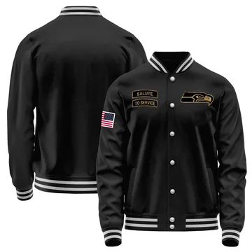 Men's Seattle Seahawks Black Salute to Service Sideline Performance Jacket