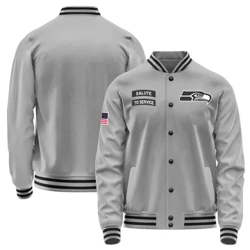 Men's Seattle Seahawks Gray Salute to Service Performance Jacket