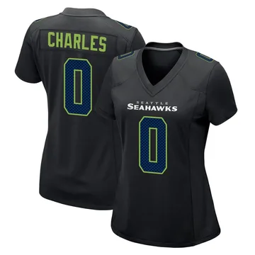 Women's Nike Seattle Seahawks Irvin Charles Black Carbon Fashion Jersey - Game