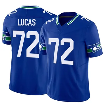 Youth Nike Seattle Seahawks Abraham Lucas Royal Throwback Vapor F.U.S.E. Jersey - Limited