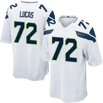 Youth Nike Seattle Seahawks Abraham Lucas White Jersey - Game