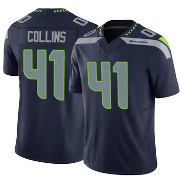 Youth Nike Seattle Seahawks Alex Collins Navy Vapor F.U.S.E. Jersey - Limited