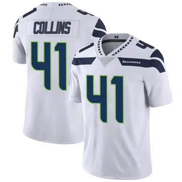 Youth Nike Seattle Seahawks Alex Collins White Vapor Untouchable Jersey - Limited