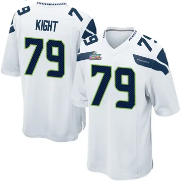 Youth Nike Seattle Seahawks Amari Kight White Super Bowl LX Patch Jersey - Game