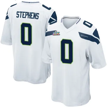 Youth Nike Seattle Seahawks Beau Stephens White Super Bowl LX Patch Jersey - Game