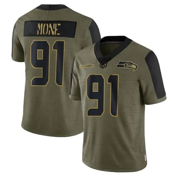 Youth Nike Seattle Seahawks Bryan Mone Olive 2021 Salute To Service Jersey - Limited