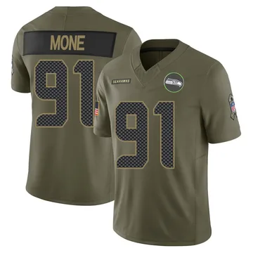 Youth Nike Seattle Seahawks Bryan Mone Olive 2025 Salute to Service Jersey - Limited