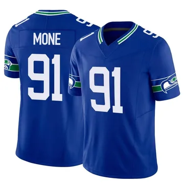 Youth Nike Seattle Seahawks Bryan Mone Royal Throwback Vapor F.U.S.E. Jersey - Limited