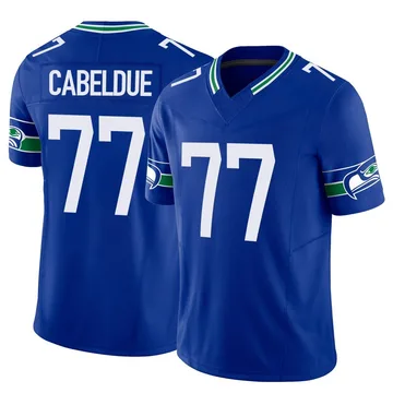Youth Nike Seattle Seahawks Bryce Cabeldue Royal Throwback Vapor F.U.S.E. Jersey - Limited