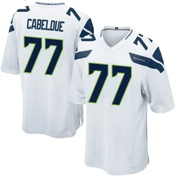 Youth Nike Seattle Seahawks Bryce Cabeldue White Jersey - Game