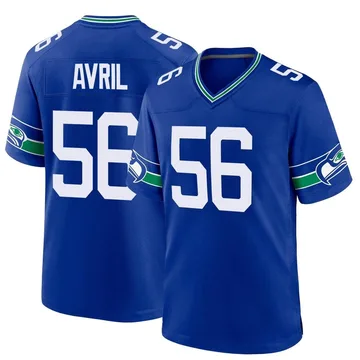 Youth Nike Seattle Seahawks Cliff Avril Royal Throwback Jersey - Game