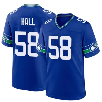 Youth Nike Seattle Seahawks Derick Hall Royal Throwback Jersey - Game