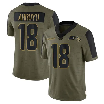 Youth Nike Seattle Seahawks Elijah Arroyo Olive 2021 Salute To Service Jersey - Limited