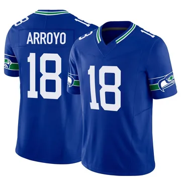 Youth Nike Seattle Seahawks Elijah Arroyo Royal Throwback Vapor F.U.S.E. Jersey - Limited