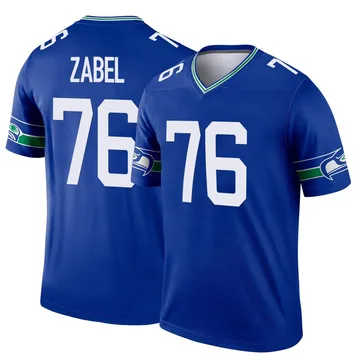 Youth Nike Seattle Seahawks Grey Zabel Royal Throwback Jersey - Legend