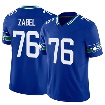 Youth Nike Seattle Seahawks Grey Zabel Royal Throwback Vapor F.U.S.E. Jersey - Limited