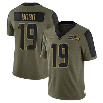 Youth Nike Seattle Seahawks Jake Bobo Olive 2021 Salute To Service Jersey - Limited