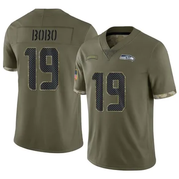 Youth Nike Seattle Seahawks Jake Bobo Olive 2022 Salute To Service Jersey - Limited