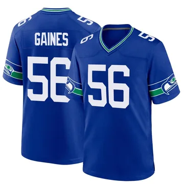 Youth Nike Seattle Seahawks Jalan Gaines Royal Throwback Jersey - Game