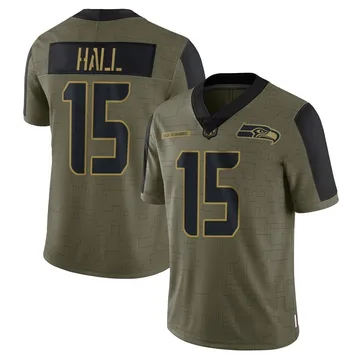 Youth Nike Seattle Seahawks Jaren Hall Olive 2021 Salute To Service Jersey - Limited
