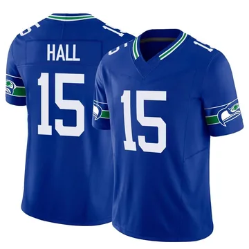 Youth Nike Seattle Seahawks Jaren Hall Royal Throwback Vapor F.U.S.E. Jersey - Limited