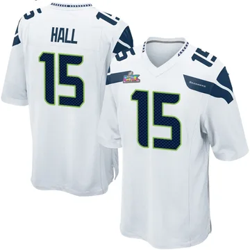 Youth Nike Seattle Seahawks Jaren Hall White Super Bowl LX Patch Jersey - Game