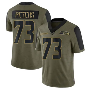 Youth Nike Seattle Seahawks Jason Peters Olive 2021 Salute To Service Jersey - Limited