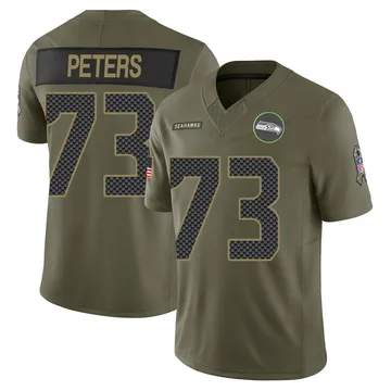 Youth Nike Seattle Seahawks Jason Peters Olive 2025 Salute to Service Jersey - Limited