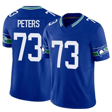 Youth Nike Seattle Seahawks Jason Peters Royal Throwback Vapor F.U.S.E. Jersey - Limited
