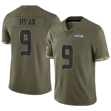 Youth Nike Seattle Seahawks Jon Ryan Olive 2022 Salute To Service Jersey - Limited