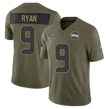 Youth Nike Seattle Seahawks Jon Ryan Olive 2025 Salute to Service Jersey - Limited
