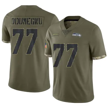 Youth Nike Seattle Seahawks Kenneth Odumegwu Olive 2022 Salute To Service Jersey - Limited