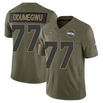 Youth Nike Seattle Seahawks Kenneth Odumegwu Olive 2025 Salute to Service Jersey - Limited