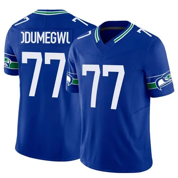 Youth Nike Seattle Seahawks Kenneth Odumegwu Royal Throwback Vapor F.U.S.E. Jersey - Limited