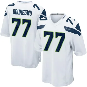 Youth Nike Seattle Seahawks Kenneth Odumegwu White Jersey - Game