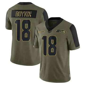 Youth Nike Seattle Seahawks Lance Boykin Olive 2021 Salute To Service Jersey - Limited