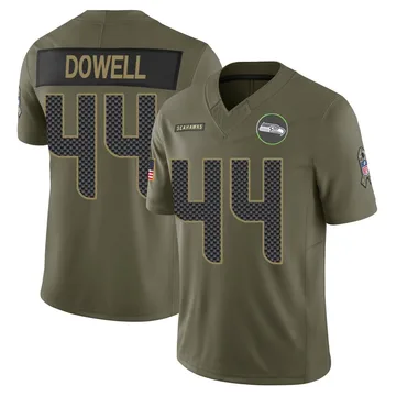 Youth Nike Seattle Seahawks Michael Dowell Olive 2025 Salute to Service Jersey - Limited