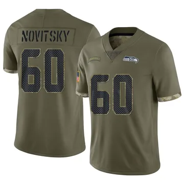 Youth Nike Seattle Seahawks Michael Novitsky Olive 2022 Salute To Service Jersey - Limited