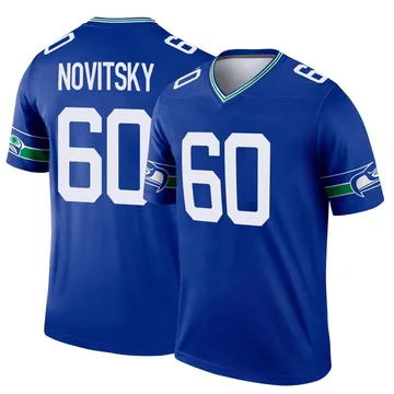 Youth Nike Seattle Seahawks Michael Novitsky Royal Throwback Jersey - Legend