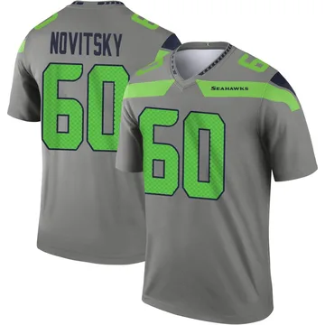 Youth Nike Seattle Seahawks Michael Novitsky Steel Inverted Jersey - Legend