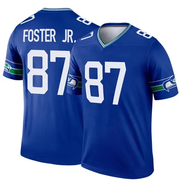 Youth Nike Seattle Seahawks Montorie Foster Jr. Royal Throwback Jersey - Legend