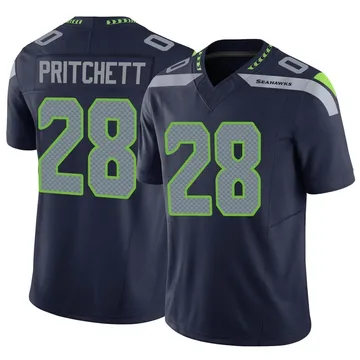 Youth Nike Seattle Seahawks Nehemiah Pritchett Navy Vapor F.U.S.E. Jersey - Limited