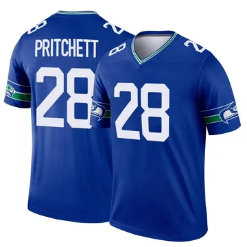 Youth Nike Seattle Seahawks Nehemiah Pritchett Royal Throwback Jersey - Legend