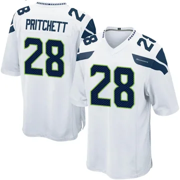 Youth Nike Seattle Seahawks Nehemiah Pritchett White Jersey - Game